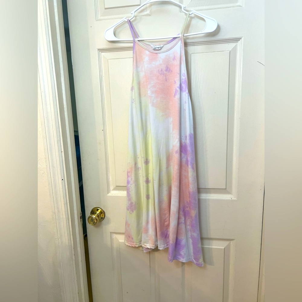 Tie dye spaghetti strap dress